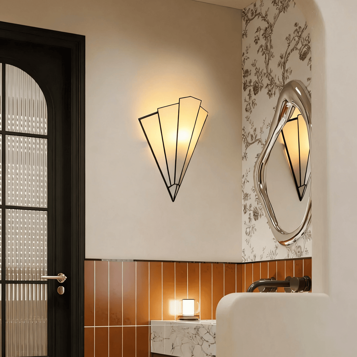Elowen Deco Wall Light, Hardwired Wall Sconce, detail 21
