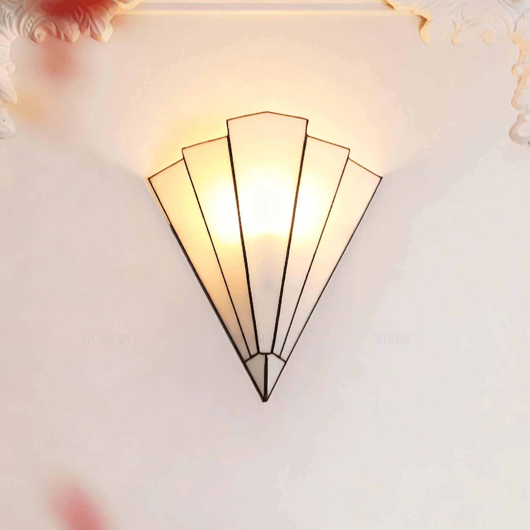 Elowen Deco Wall Light, Hardwired Wall Sconce, detail 2