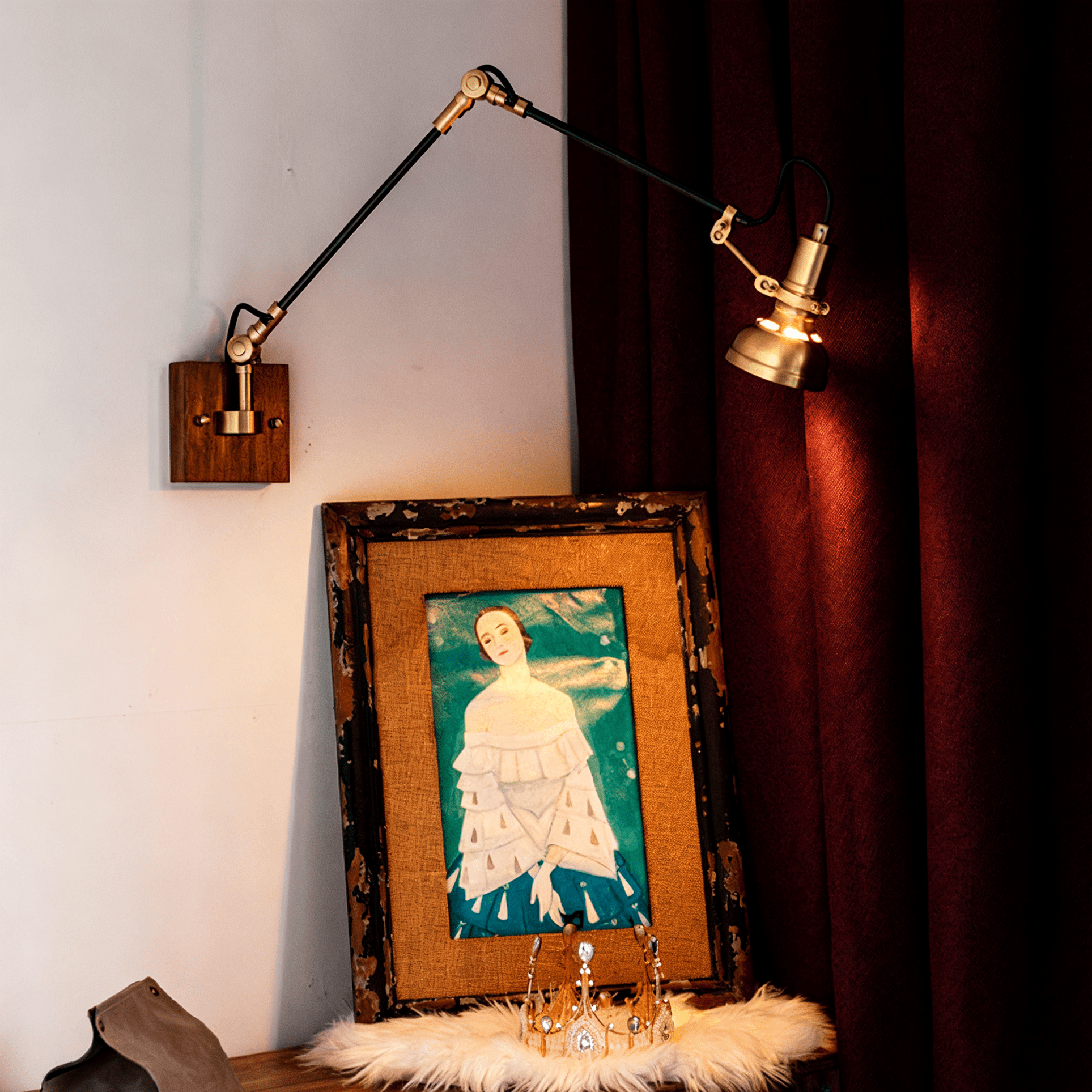 Elowen Wood Wall Light, Hardwired Wall Sconce, detail 2