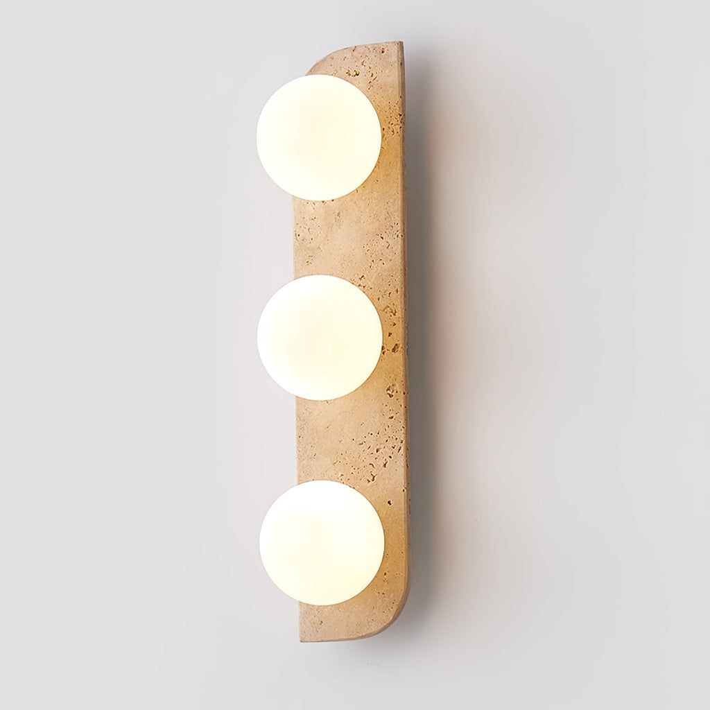 Elysian Travertine Wall Light, Hardwired Wall Sconce, detail 75