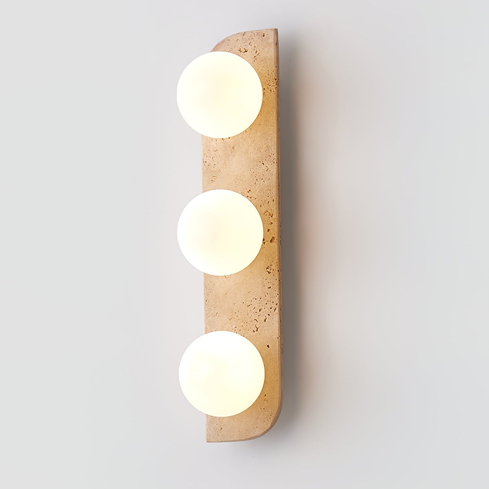 Elysian Travertine Wall Light, Hardwired Wall Sconce, detail 75