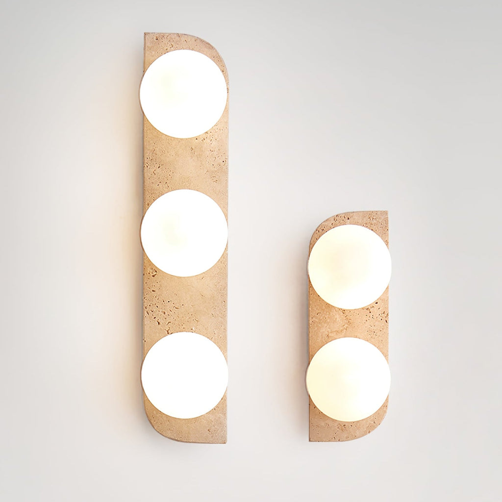 Elysian Travertine Wall Light, Hardwired Wall Sconce, detail 74