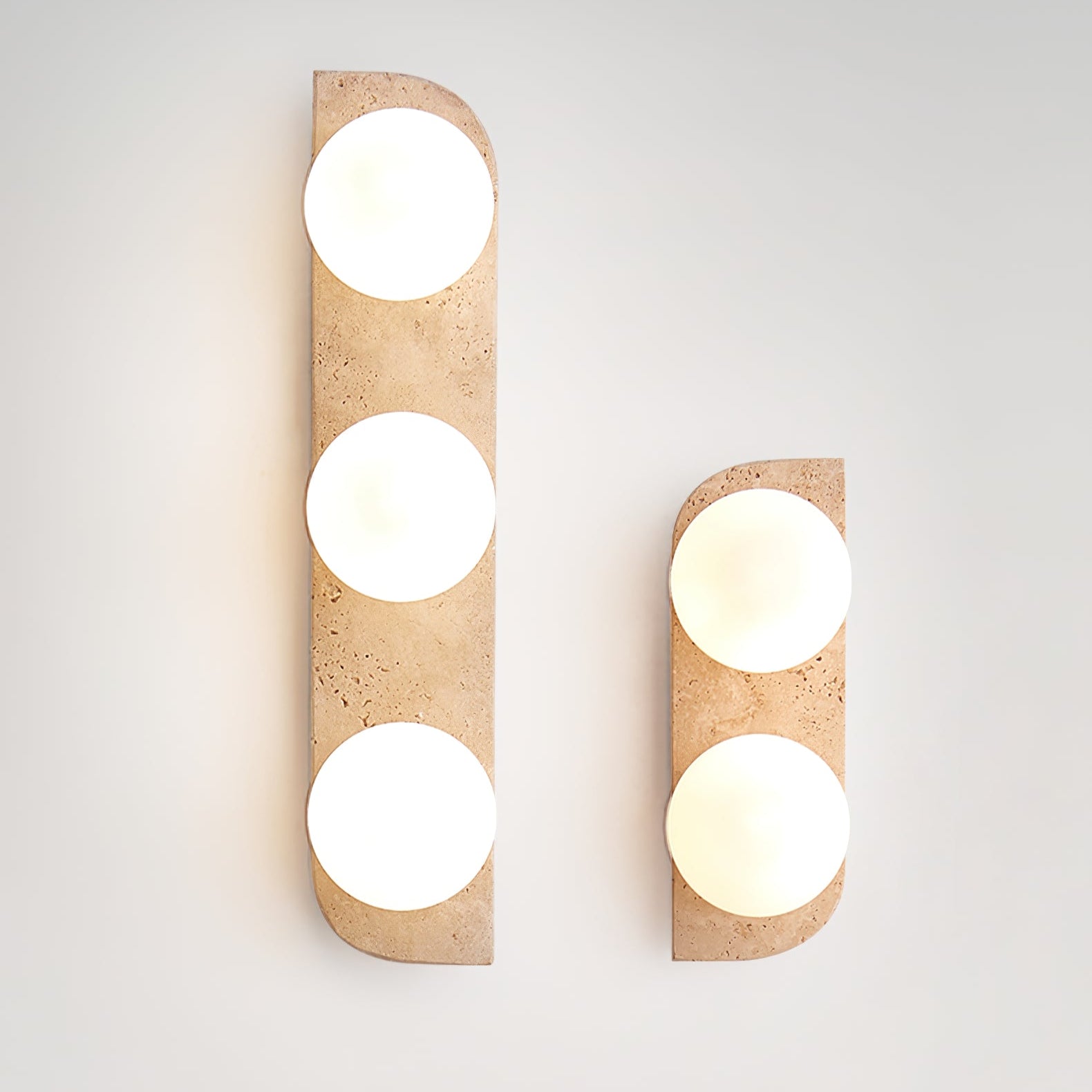 Elysian Travertine Wall Light, Hardwired Wall Sconce, detail 74