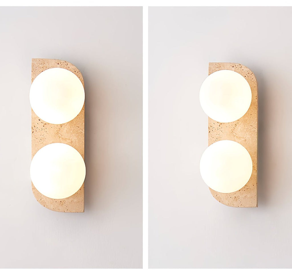 Elysian Travertine Wall Light, Hardwired Wall Sconce, detail 76