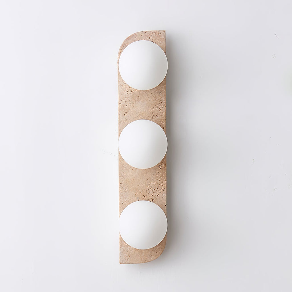 Elysian Travertine Wall Light, Hardwired Wall Sconce, detail 80
