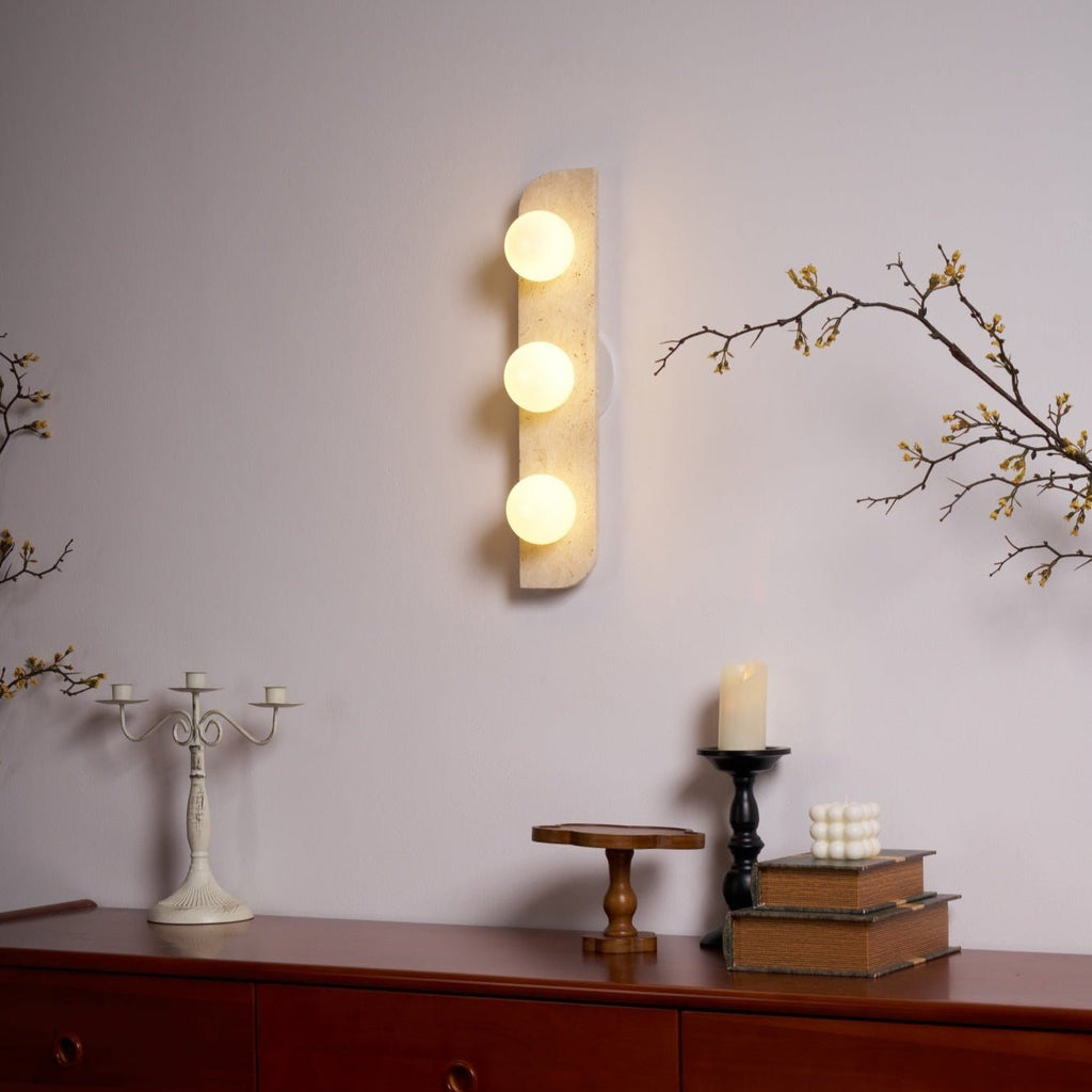 Elysian Travertine Plug-In Wall Light, Plug-In Wall Sconce, detail 32