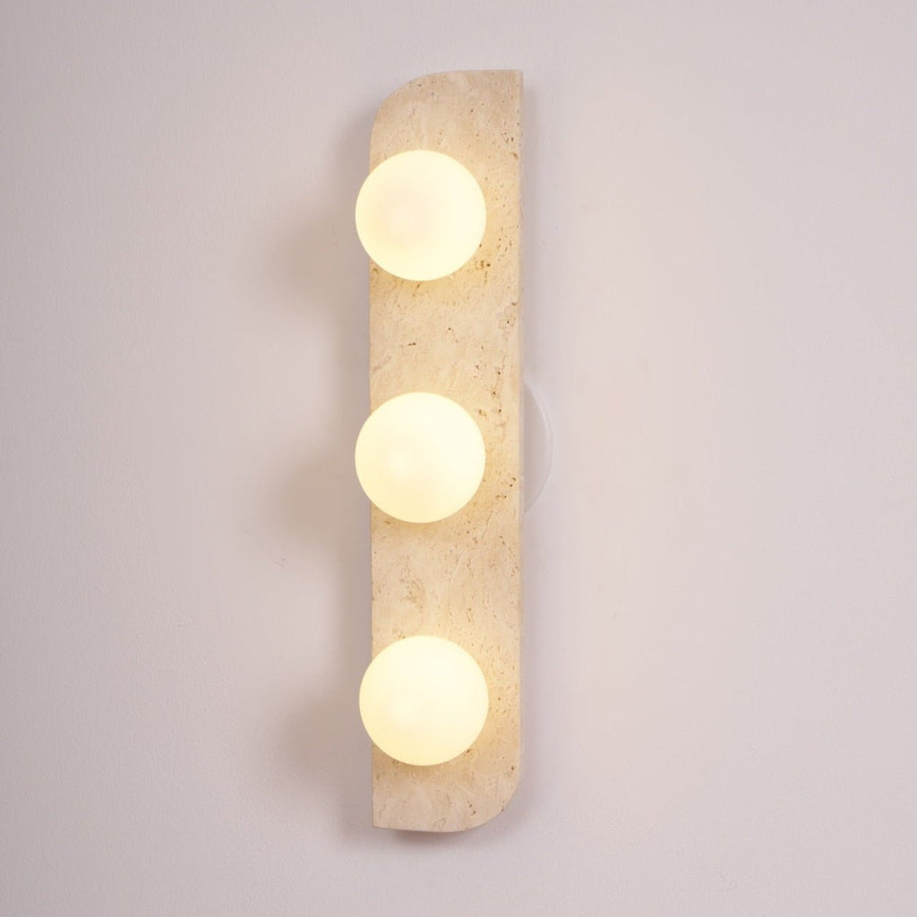 Elysian Travertine Wall Light, Hardwired Wall Sconce, detail 37