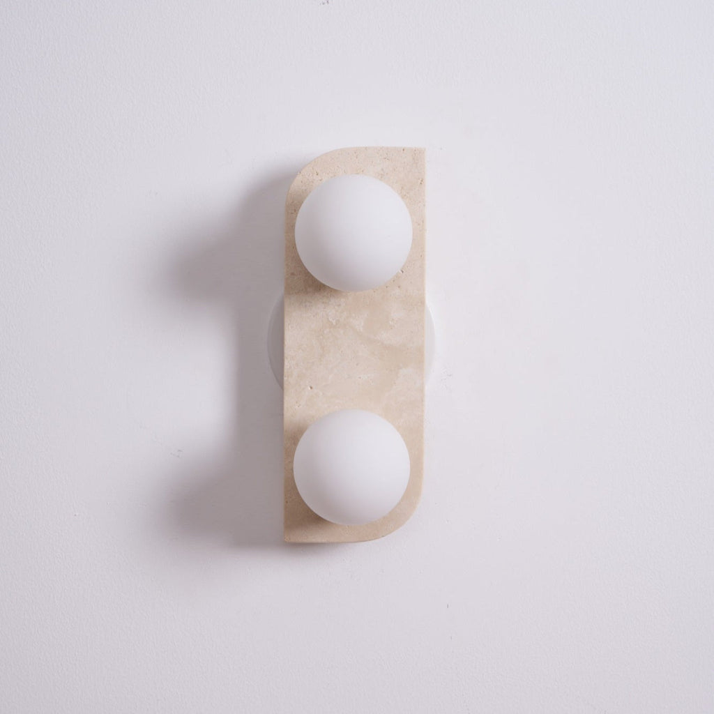 Elysian Travertine Wall Light, Hardwired Wall Sconce, detail 43