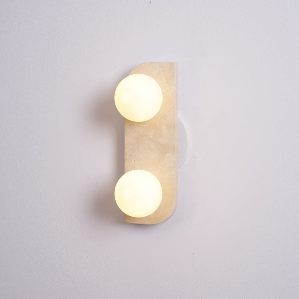 Elysian Travertine Wall Light, Hardwired Wall Sconce, detail 35