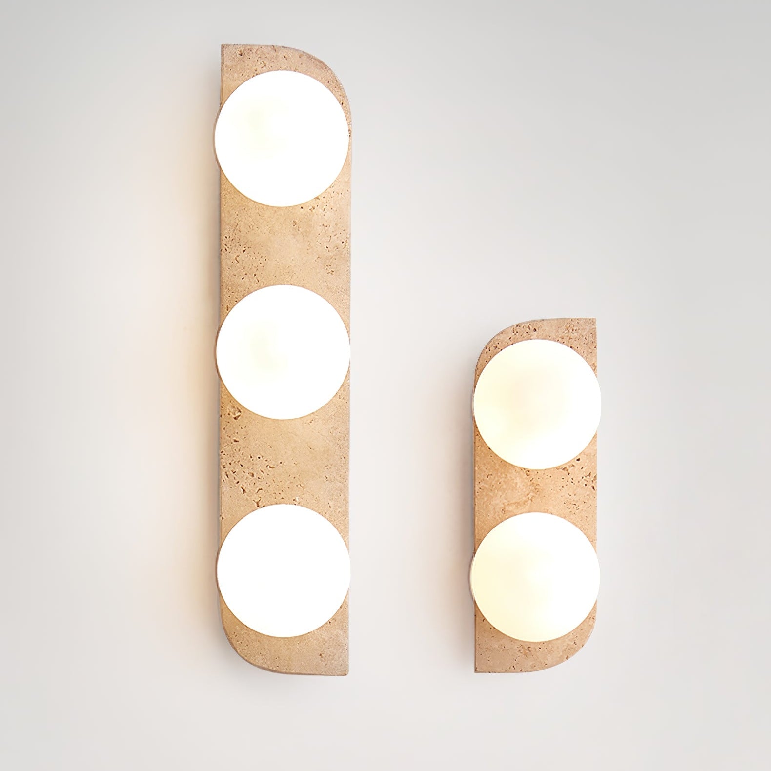 Elysian Travertine Plug-In Wall Light, Plug-In Wall Sconce, detail 10