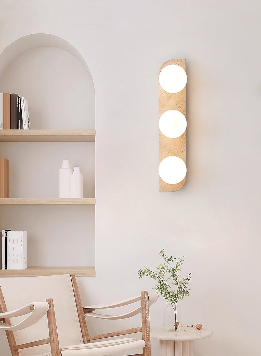 Elysian Travertine Plug-In Wall Light, Plug-In Wall Sconce, detail 52