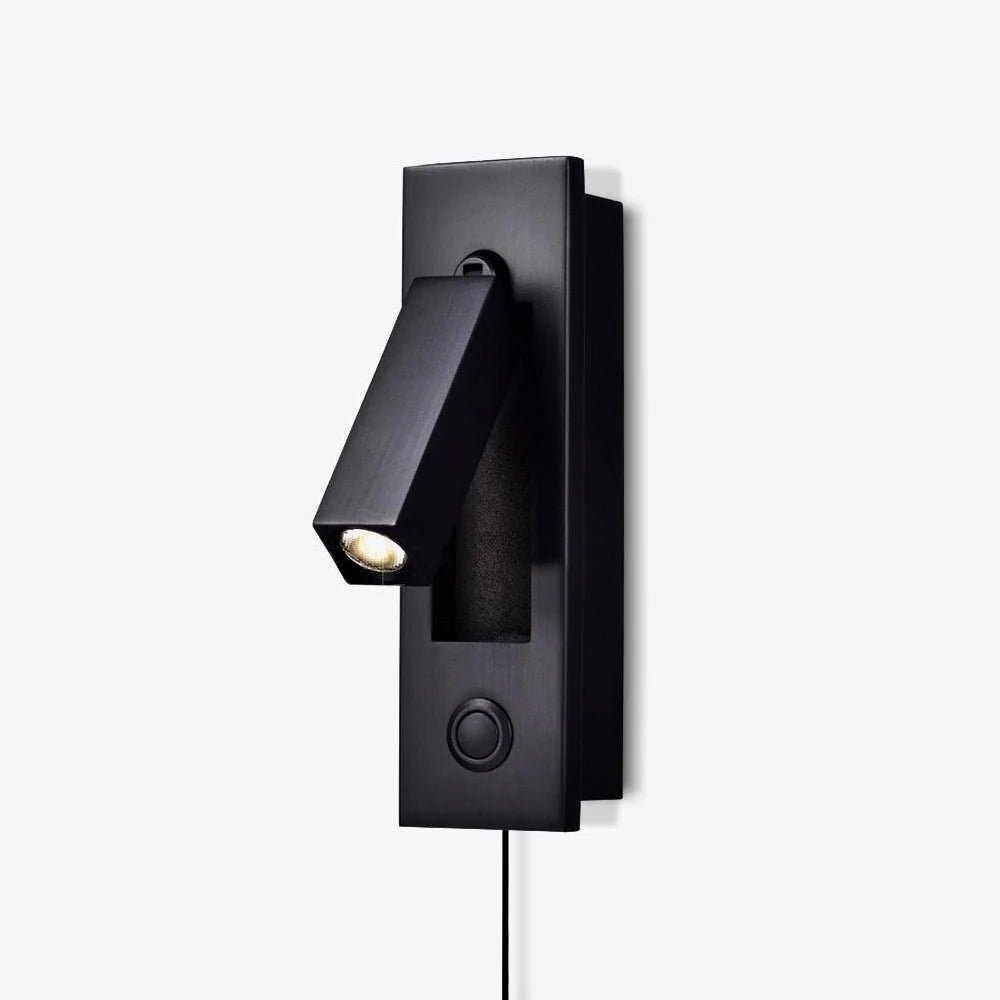 Embedded Bedside Plug-in Wall Light, Plug-In Wall Sconce, Aluminum alloy, Dia 5cm x H 15.5cm cylinder