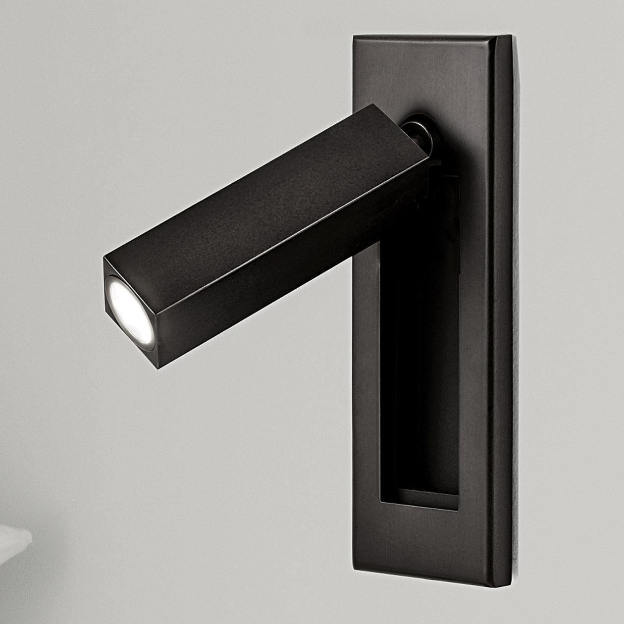 Embedded Bedside Wall Light, Hardwired Wall Sconce, Aluminum alloy, Dia 5cm x H 15.5cm