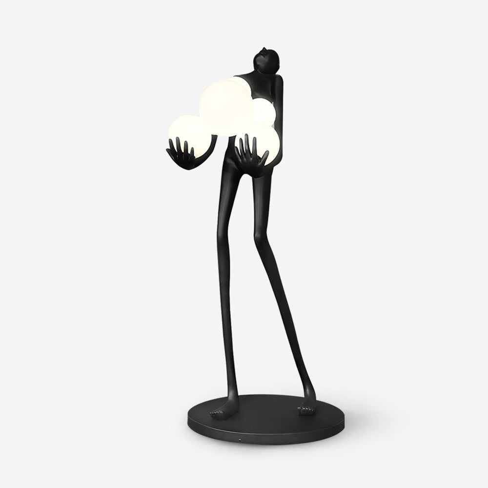Embrace Sculpture Floor Light, Floor Lamp, Metal, ∅ 30.3″ x H 70.8″
