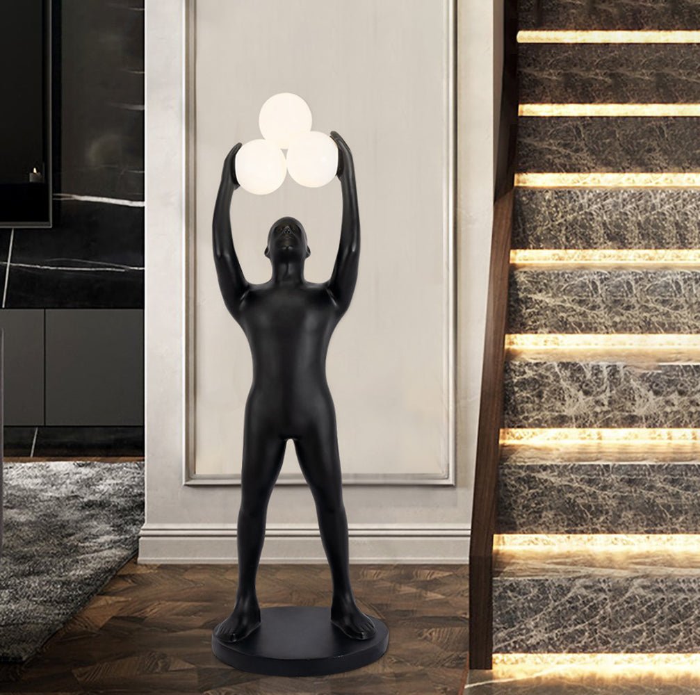 Enlightened Figure Sculptor Floor Light, Floor Lamp, detail 2