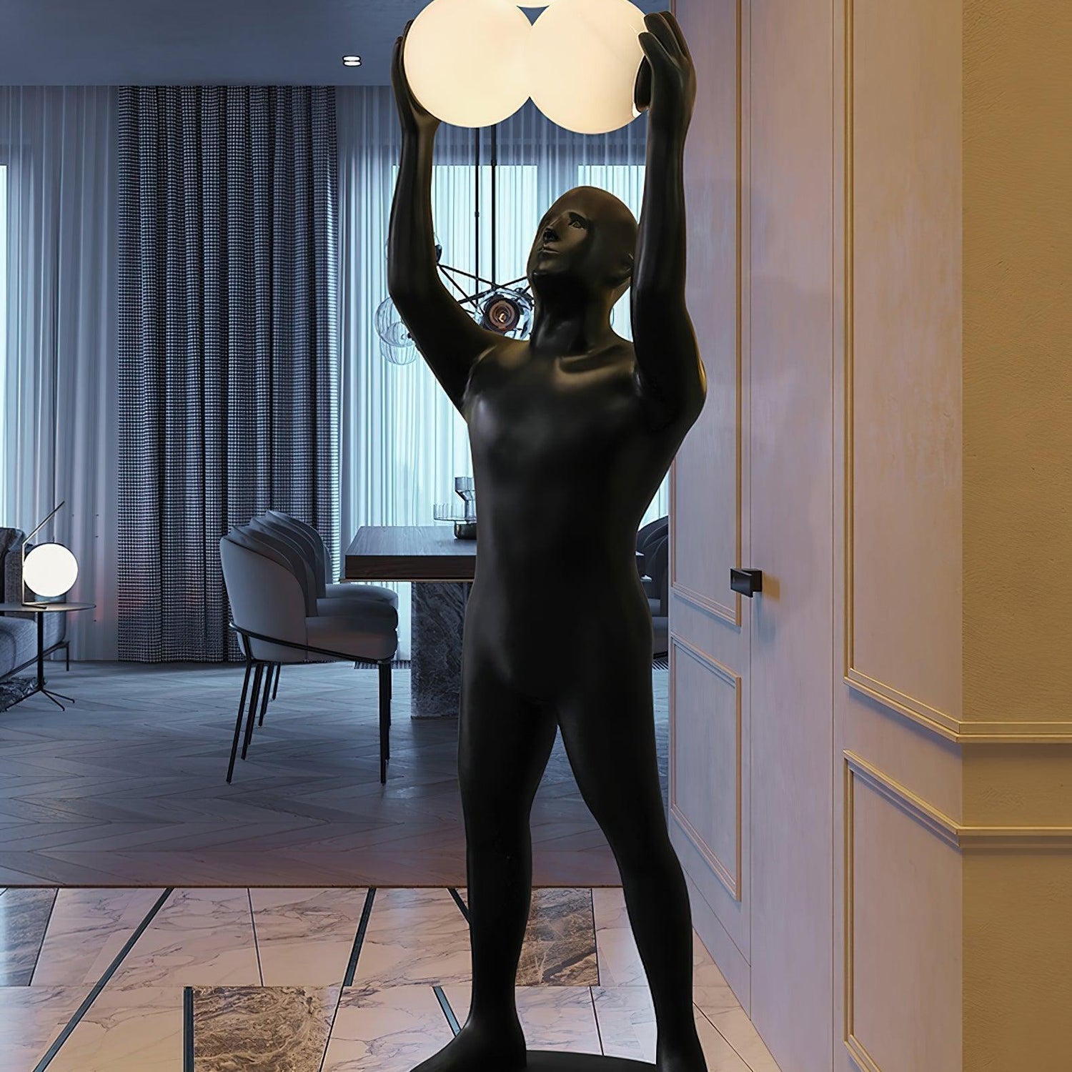 Enlightened Figure Sculptor Floor Light, Floor Lamp, detail 23
