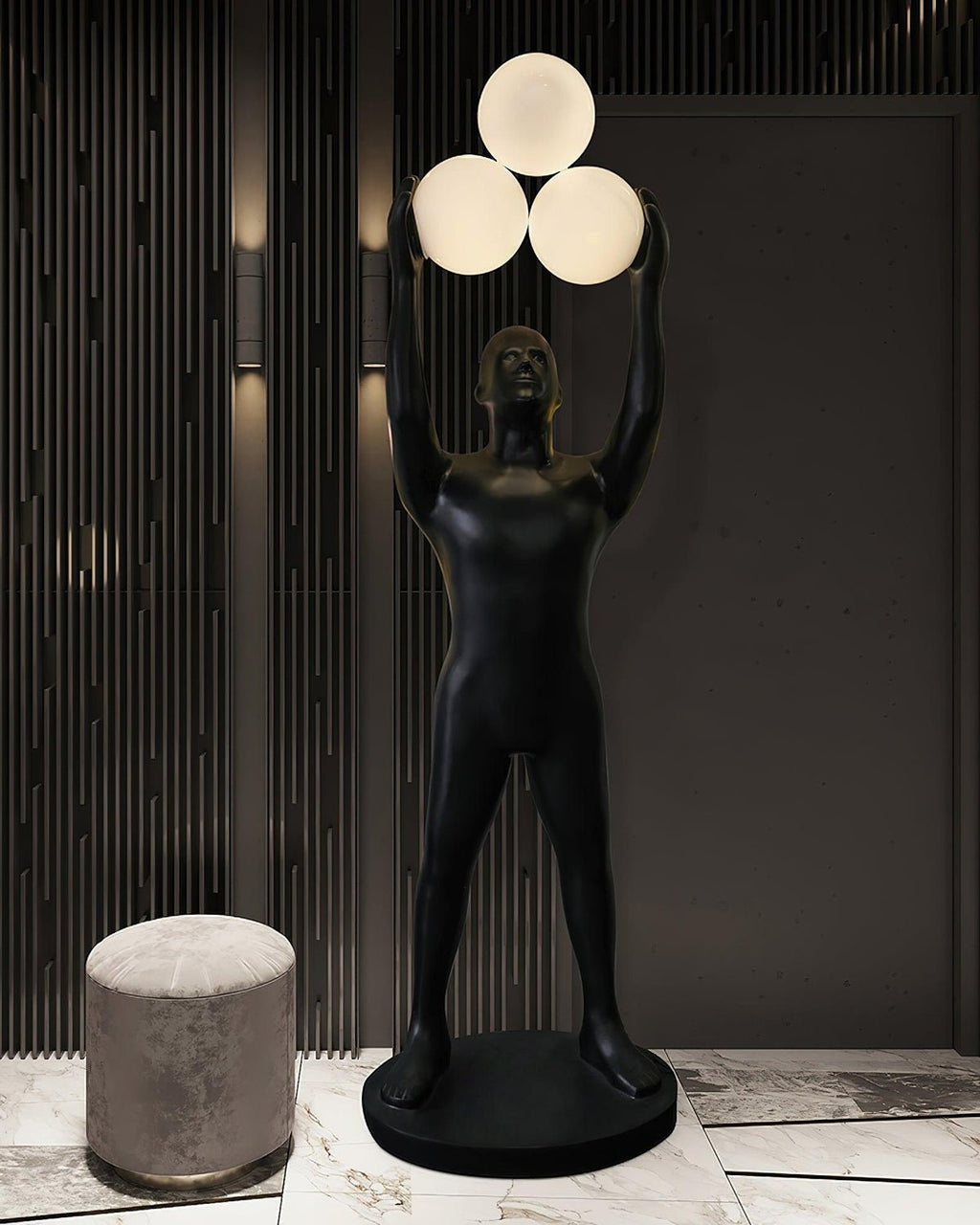 Enlightened Figure Sculptor Floor Light, Floor Lamp, detail 12