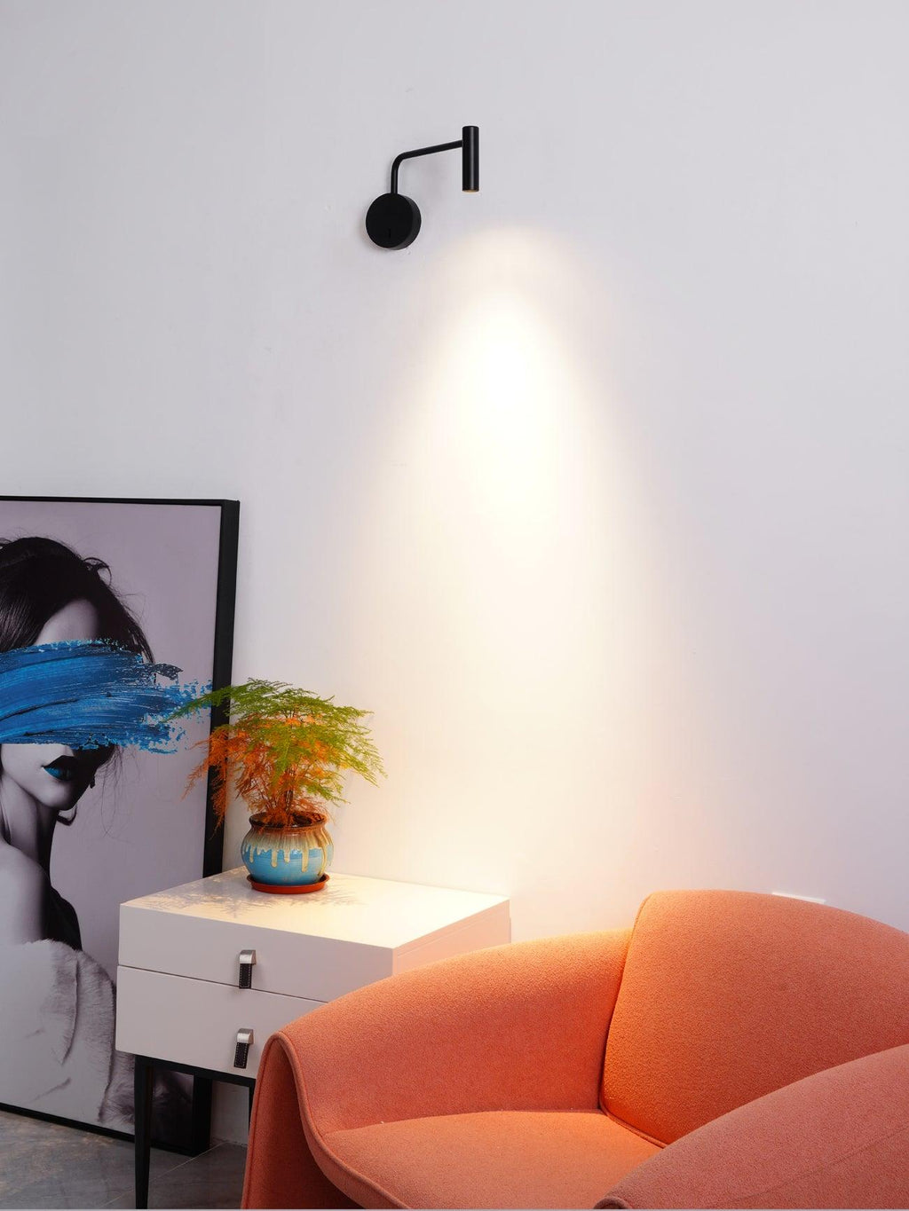Clean-Lined Disc LED Wall Light, Hardwired Wall Sconce, detail 21
