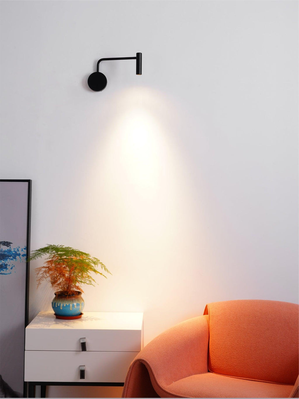Clean-Lined Disc LED Wall Light, Hardwired Wall Sconce, detail 20