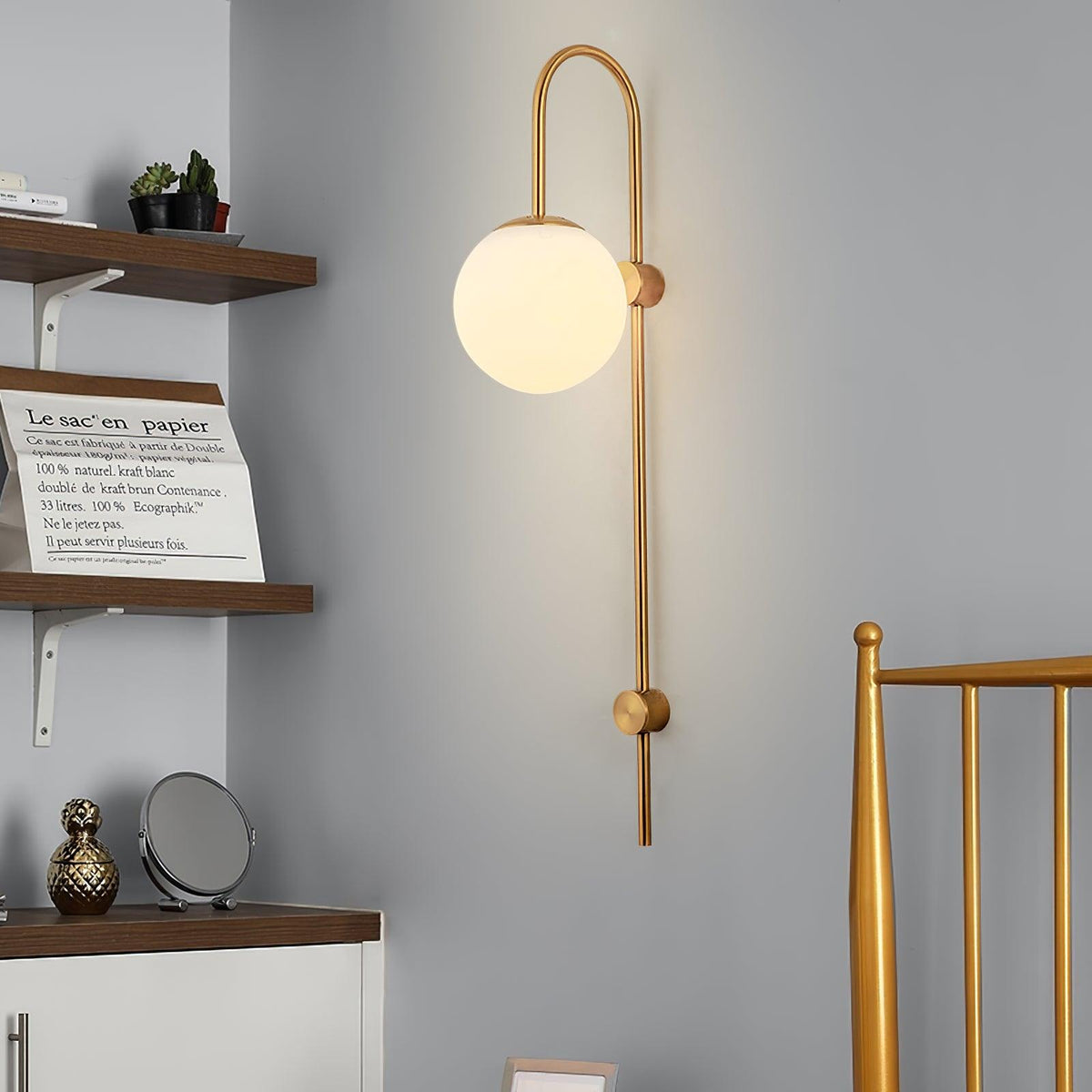 Erikson Wall Light, Bedroom Wall Sconce, detail 3