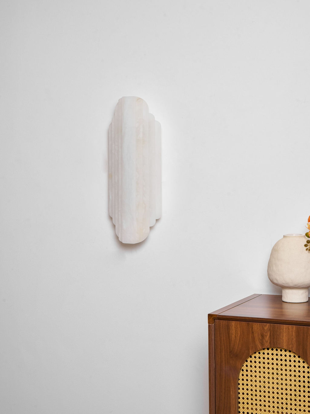 Estelle Alabaster Wall Light, Hardwired Wall Sconce, detail 14
