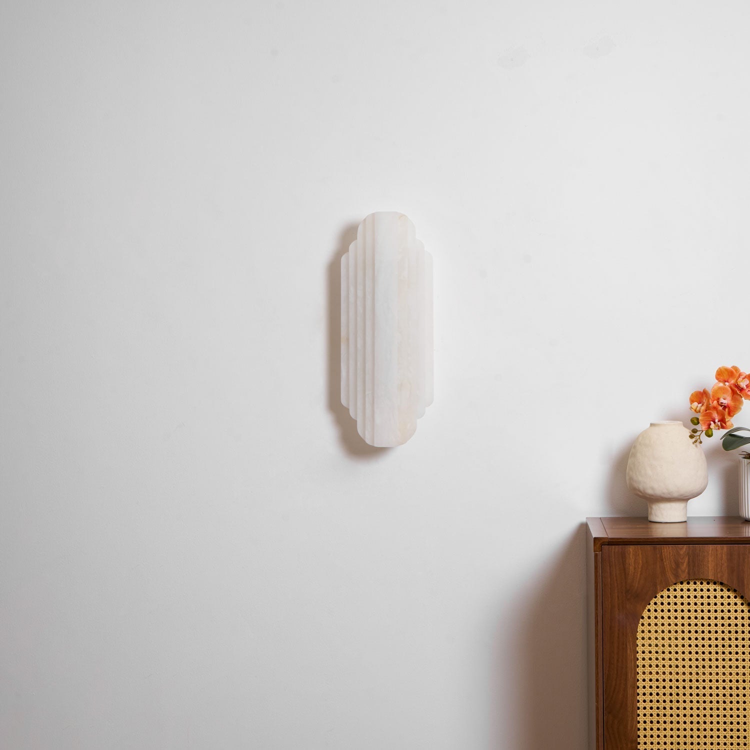 Estelle Alabaster Wall Light, Hardwired Wall Sconce, detail 17