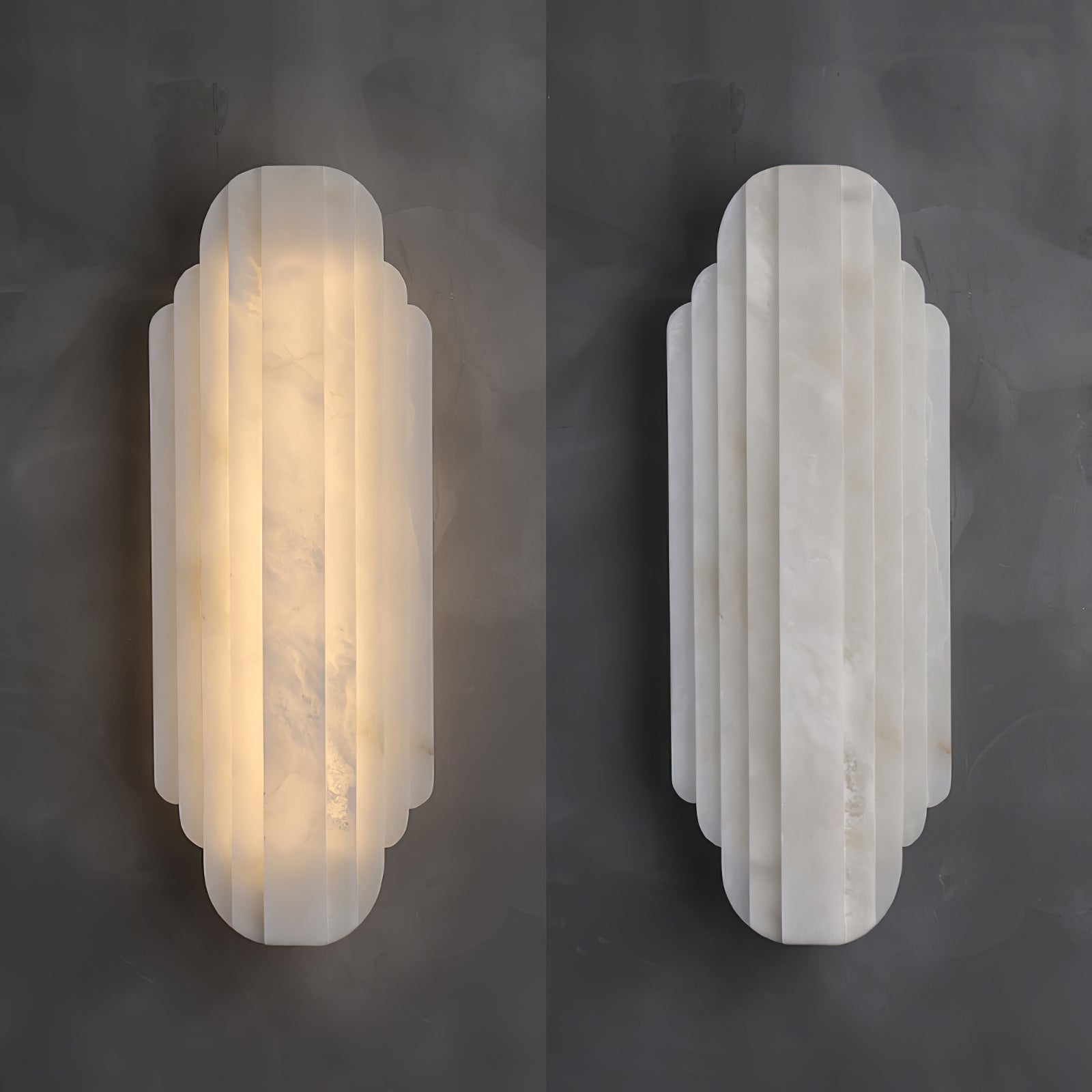 Estelle Alabaster Wall Light, Hardwired Wall Sconce, detail 23