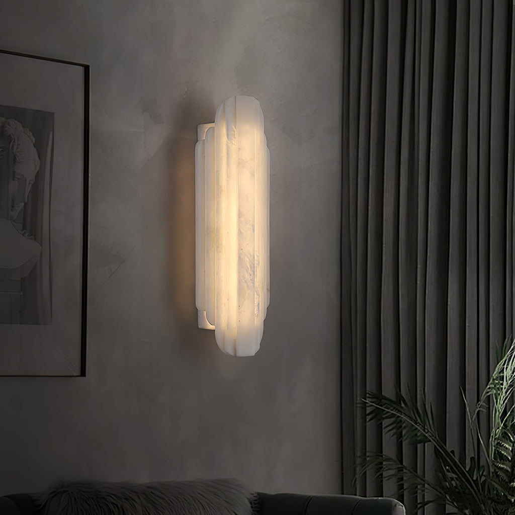 Estelle Alabaster Wall Light, Hardwired Wall Sconce, detail 29