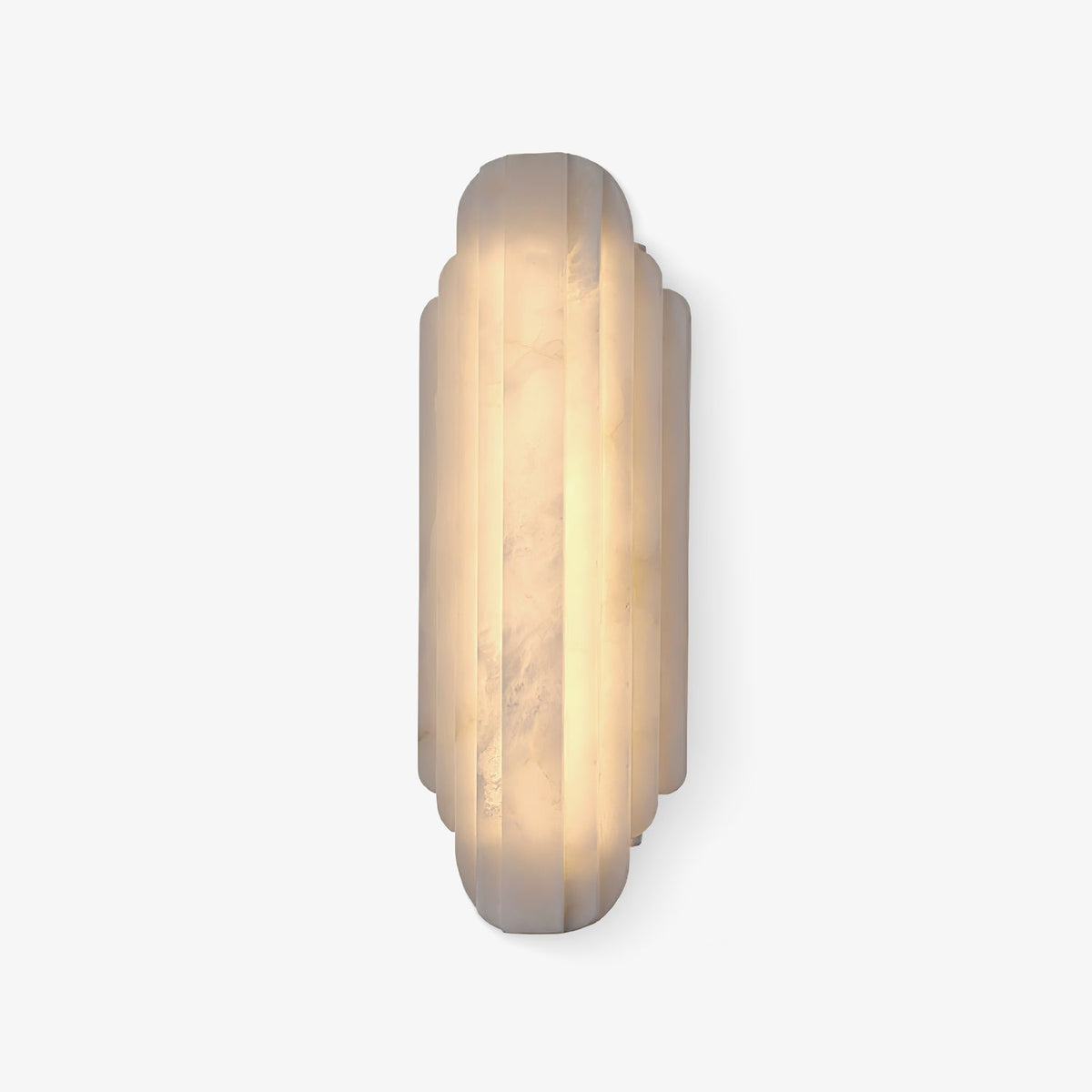 Estelle Alabaster Wall Light, Hardwired Wall Sconce, Metal, Dia 20cm x H 50cm