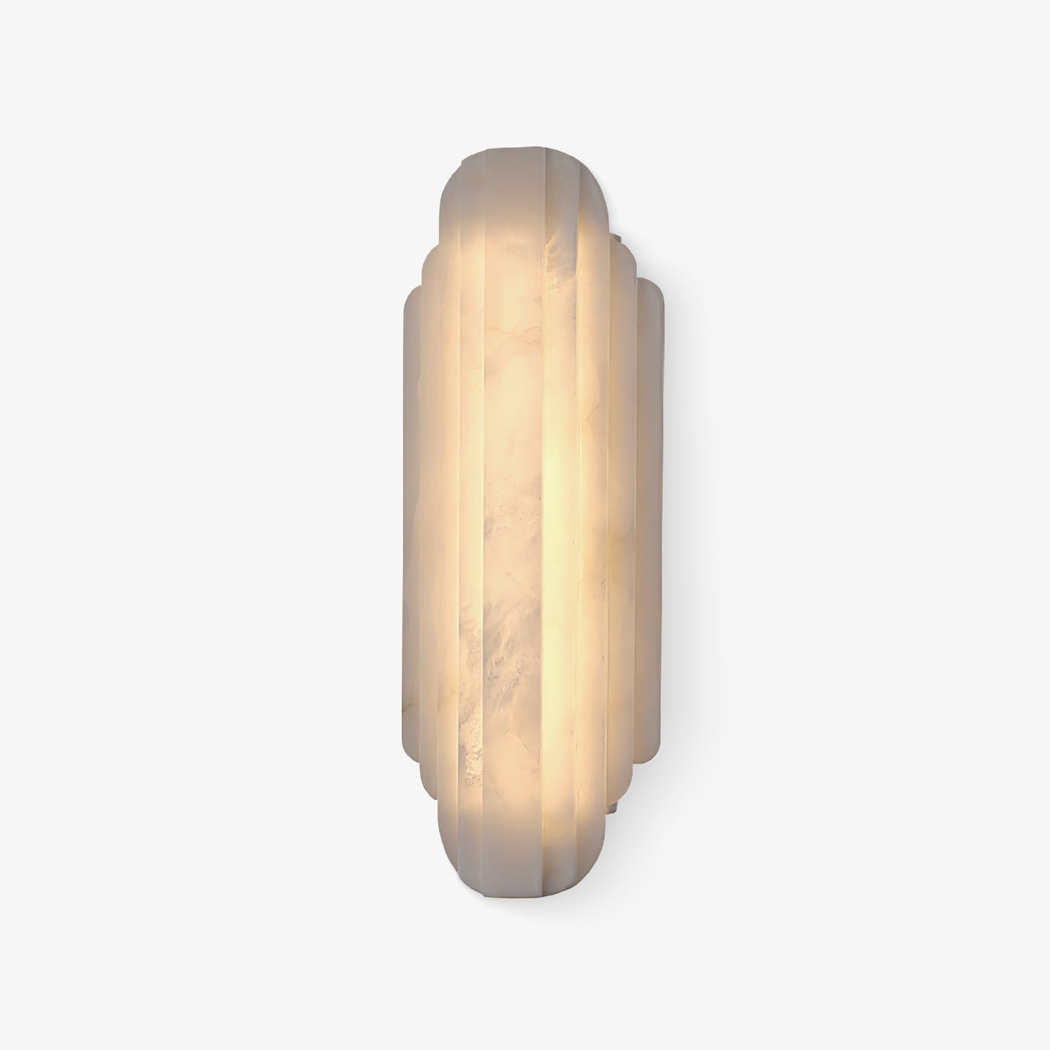 Estelle Alabaster Wall Light, Hardwired Wall Sconce, Metal, Dia 20cm x H 50cm