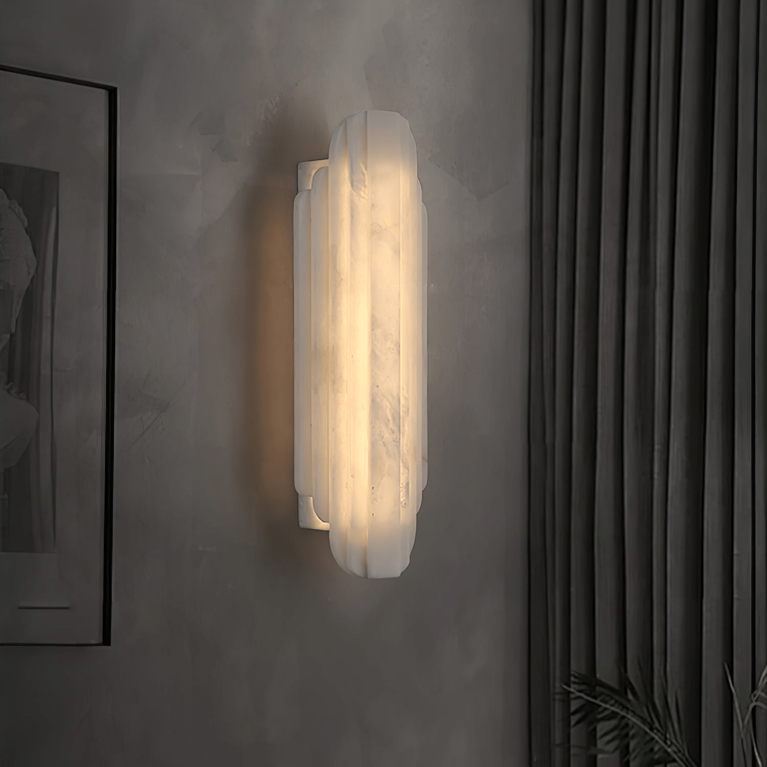 Estelle Alabaster Wall Light, Hardwired Wall Sconce, detail 4