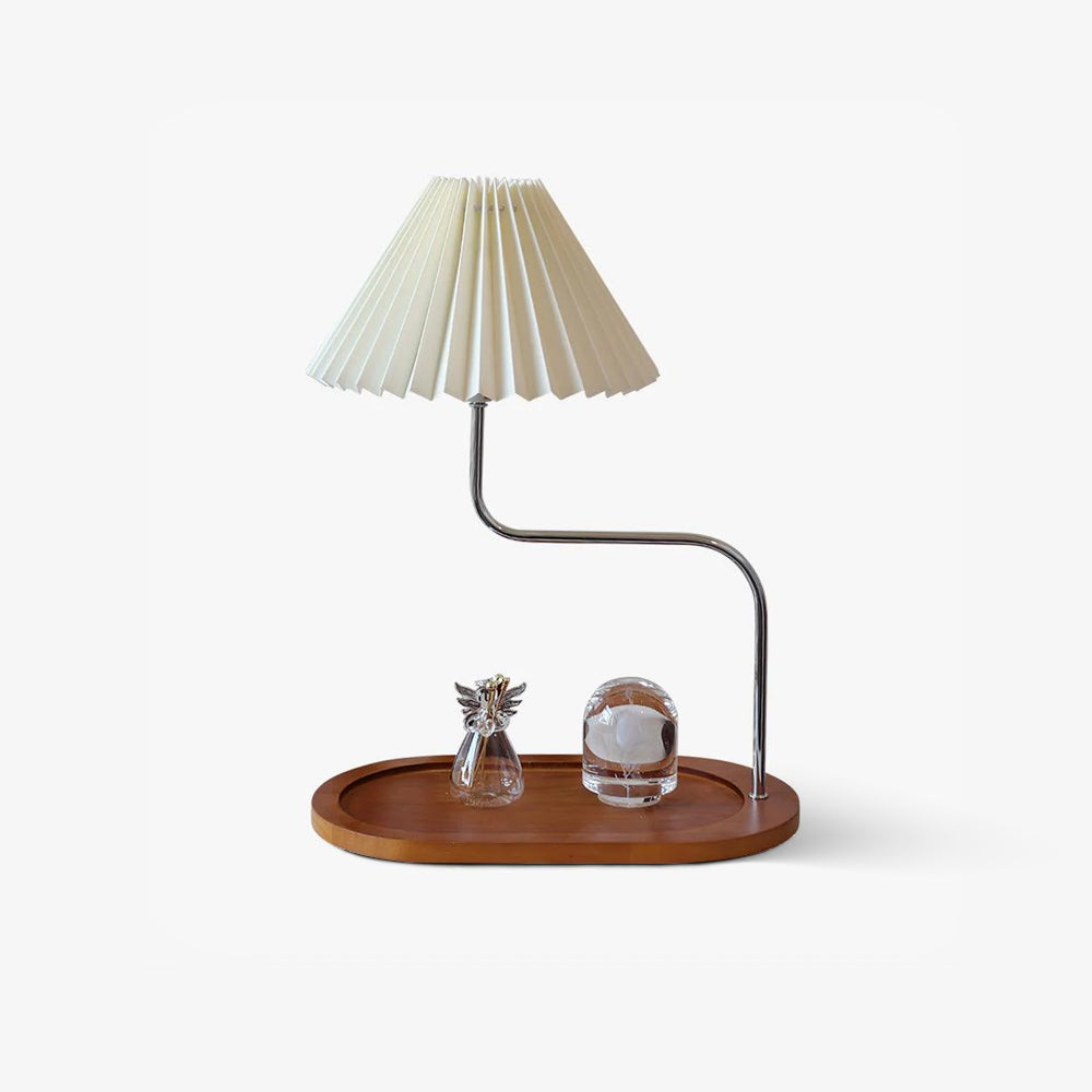 Eterna TL Table Light, Bedside Table Lamp, Wooden, ∅ 13.7″ x H 17.7″