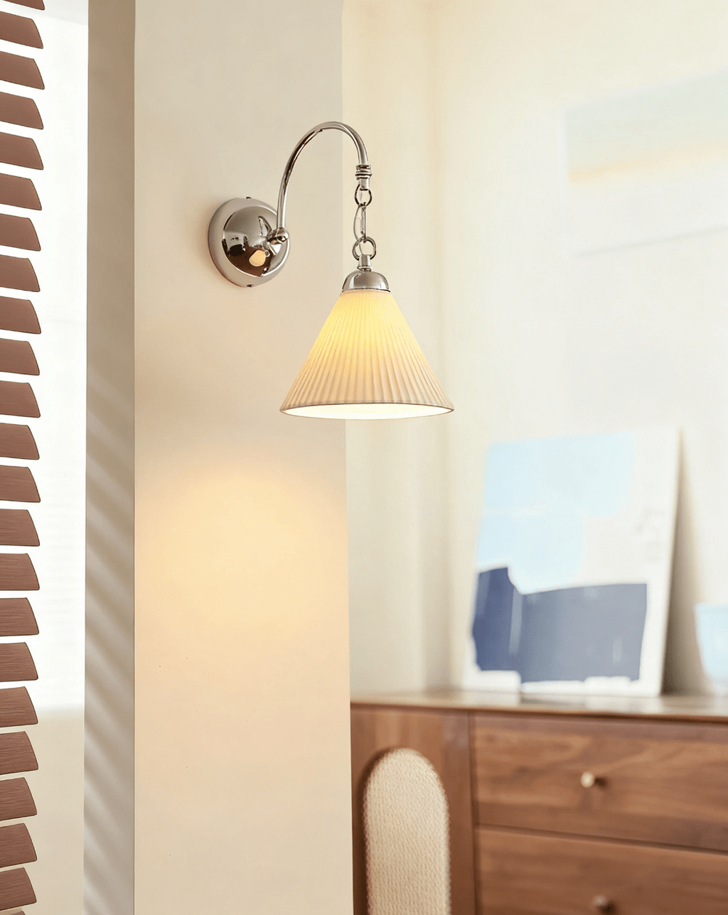 Ethereal Petal Wall Light, Hardwired Wall Sconce, detail 5