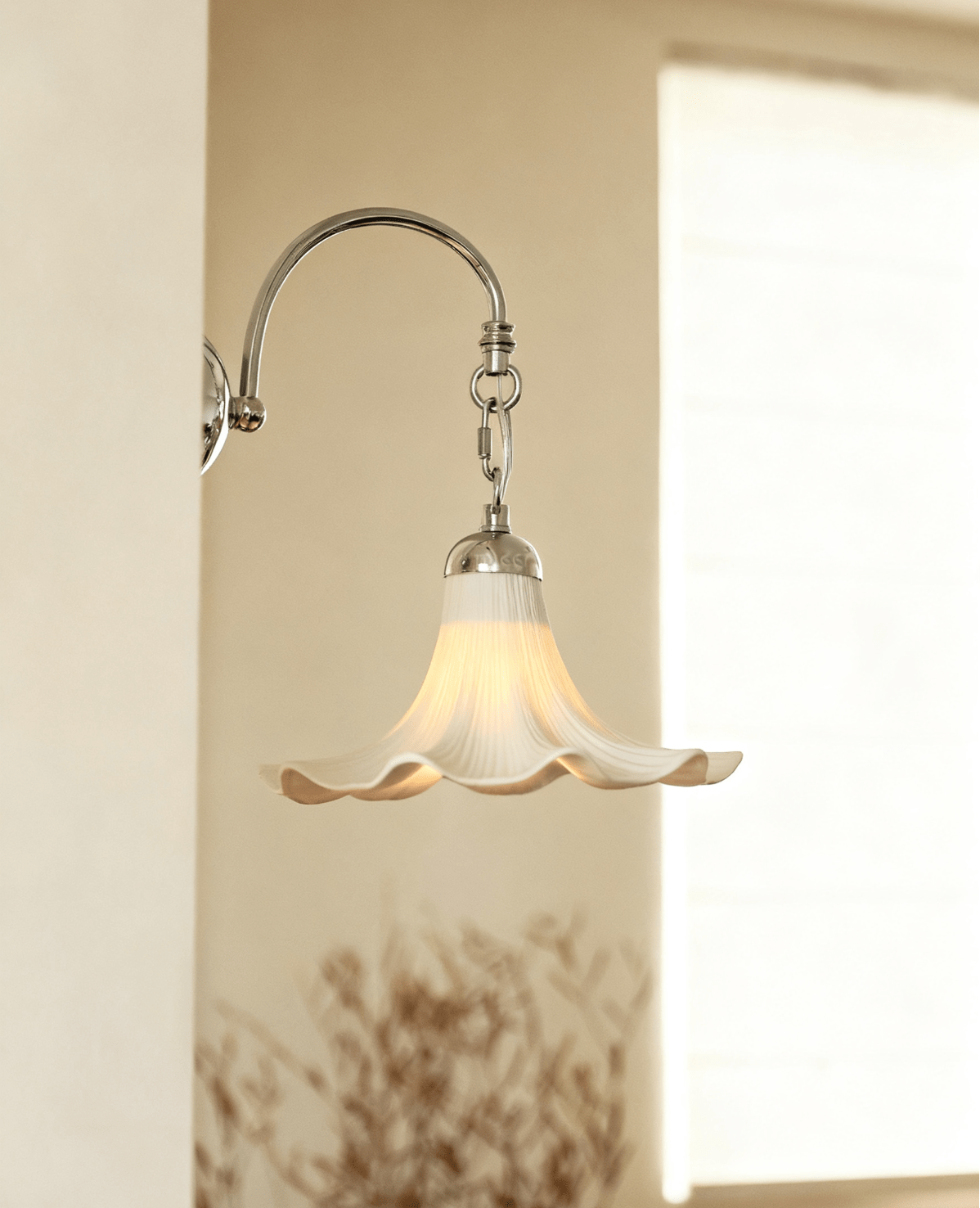 Ethereal Petal Wall Light, Hardwired Wall Sconce, detail 3