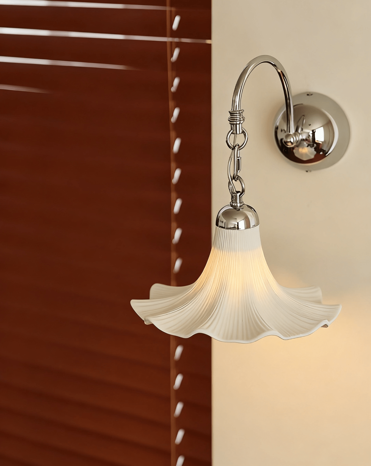 Ethereal Petal Wall Light, Hardwired Wall Sconce, detail 10