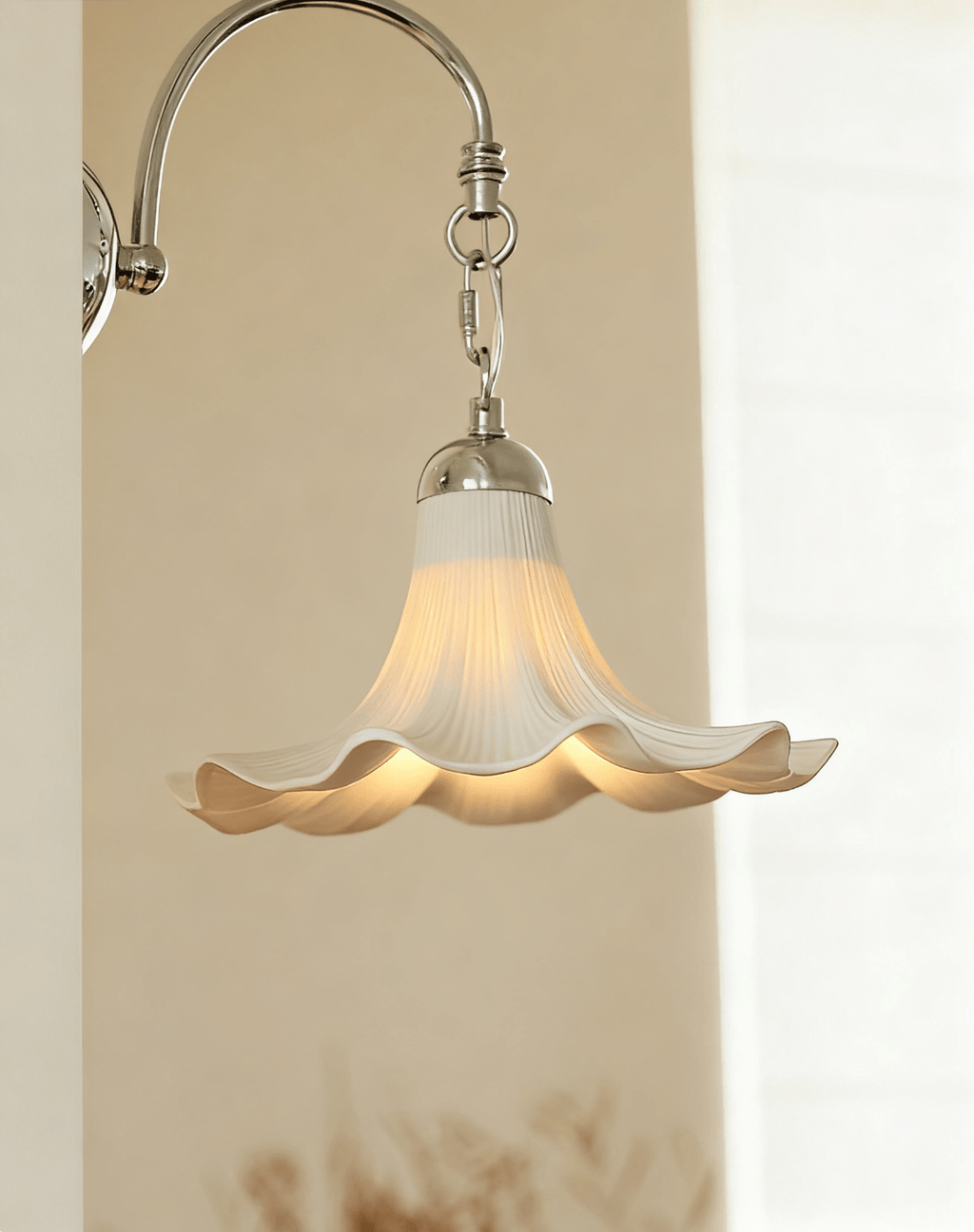 Ethereal Petal Wall Light, Hardwired Wall Sconce, detail 11