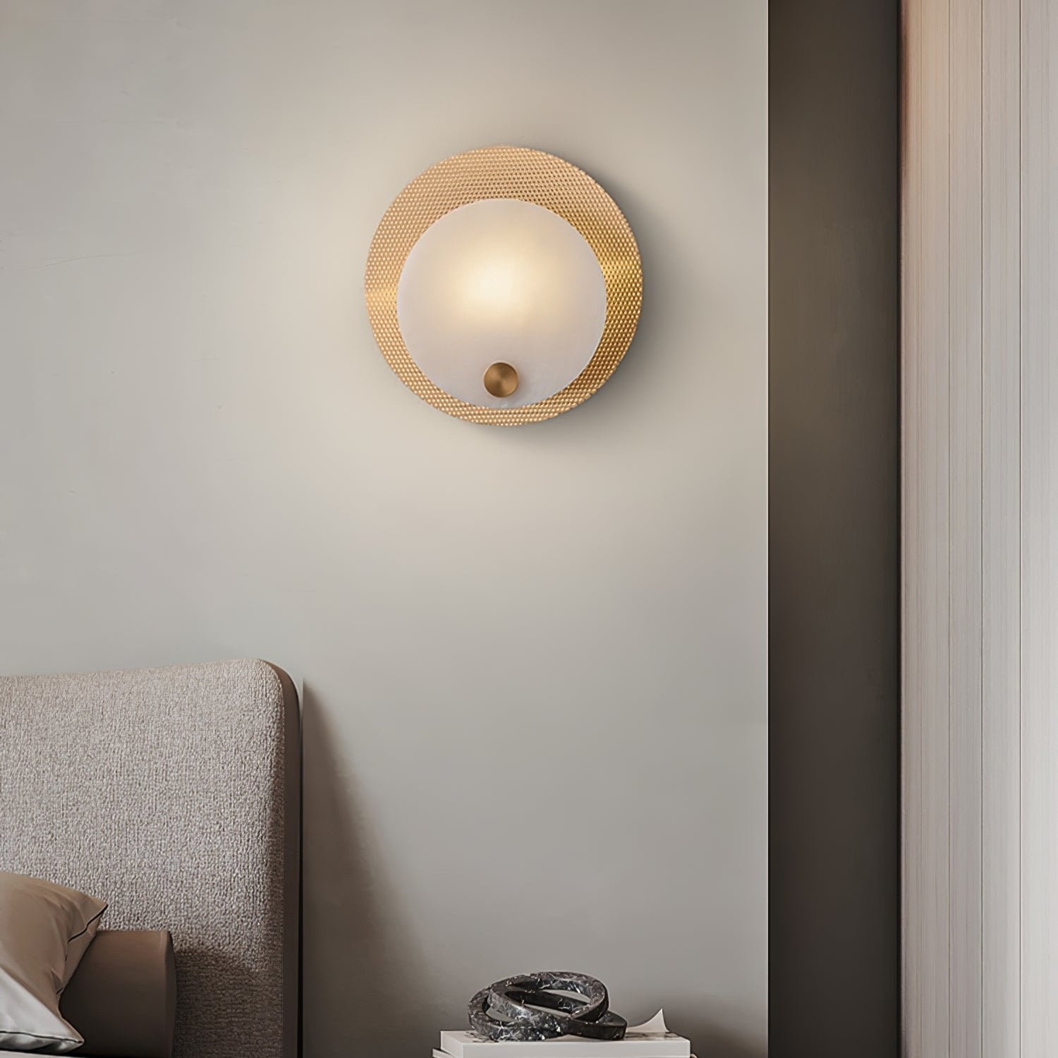 Evelyn Alabaster Wall-mounted Lamp Wall Light, Hardwired Wall Sconce, detail 2