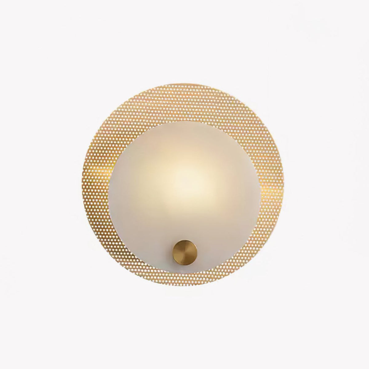 Evelyn Alabaster Wall-mounted Lamp Wall Light, Hardwired Wall Sconce, Brass, Dia 25cm x H 25cm
