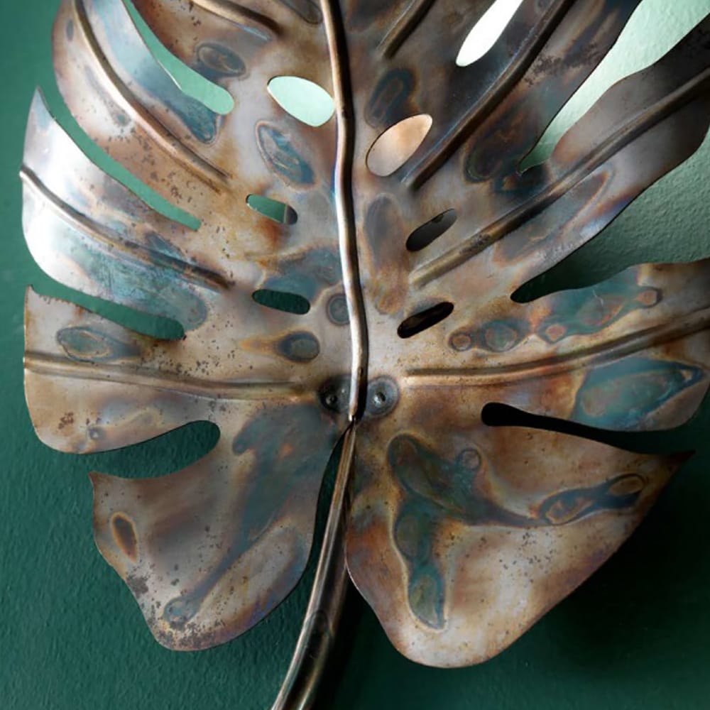 Exclusive Designer Italian Tropical Leaf Wall Fixtures, Wall Sconce, detail 3