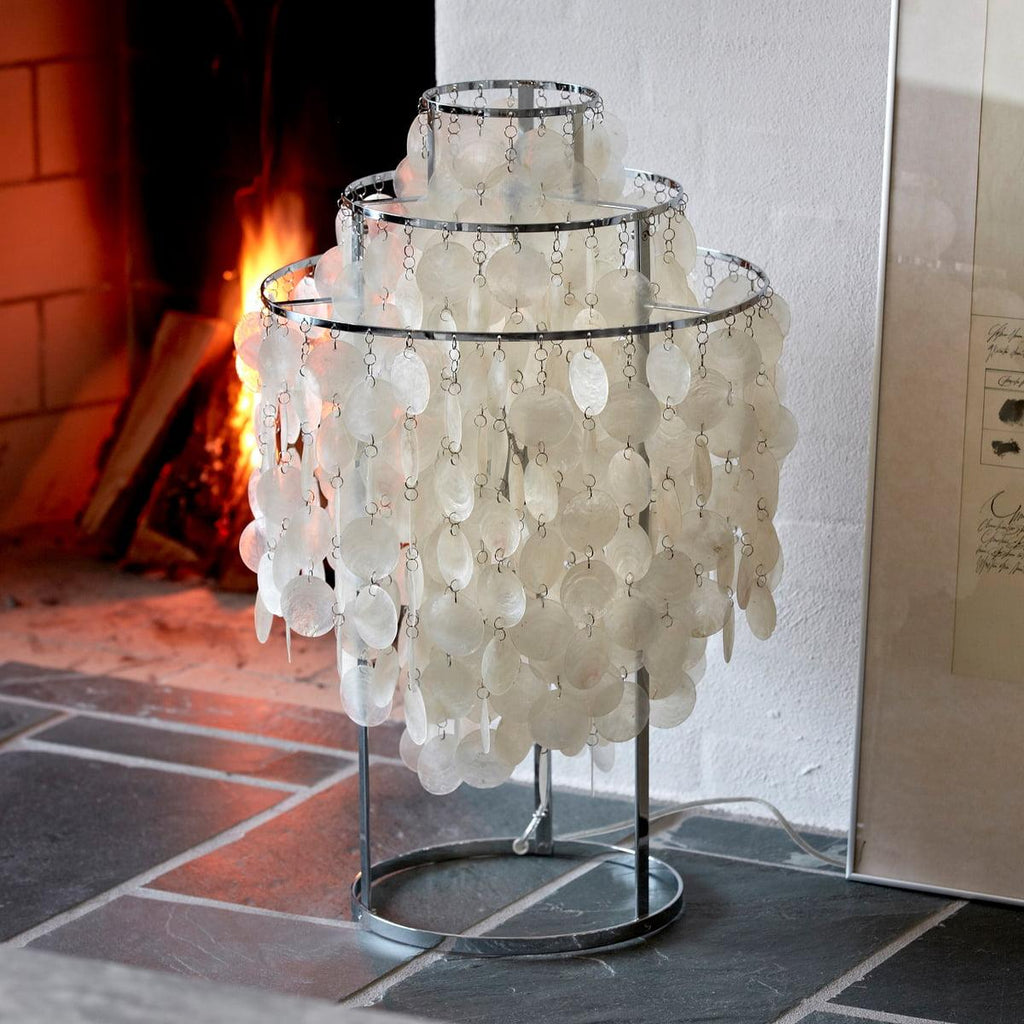 Circular Shell Table Light, Bedside Table Lamp, detail 10