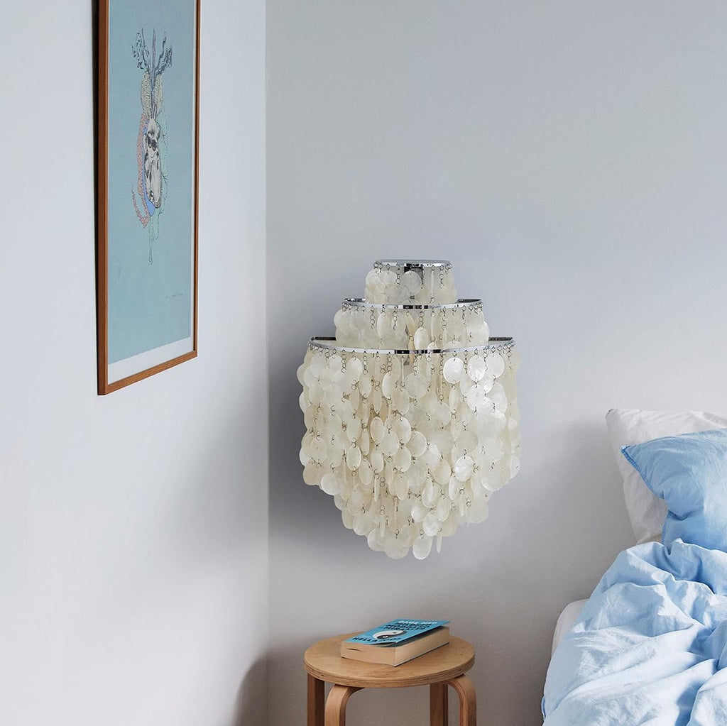 Circular Shell Table Light, Bedside Table Lamp, detail 16