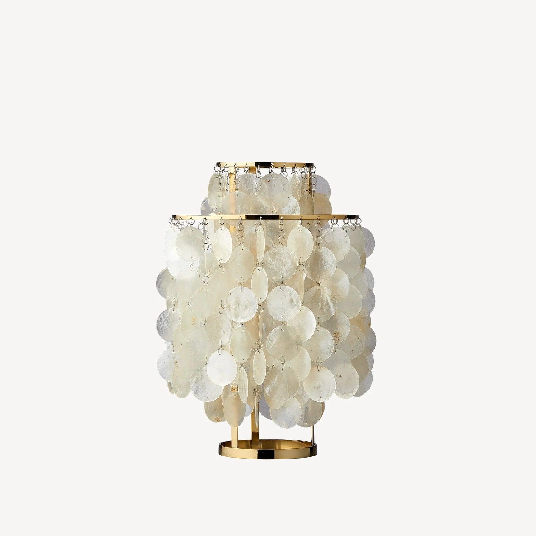 Circular Shell Table Light, Bedside Table Lamp, detail 32