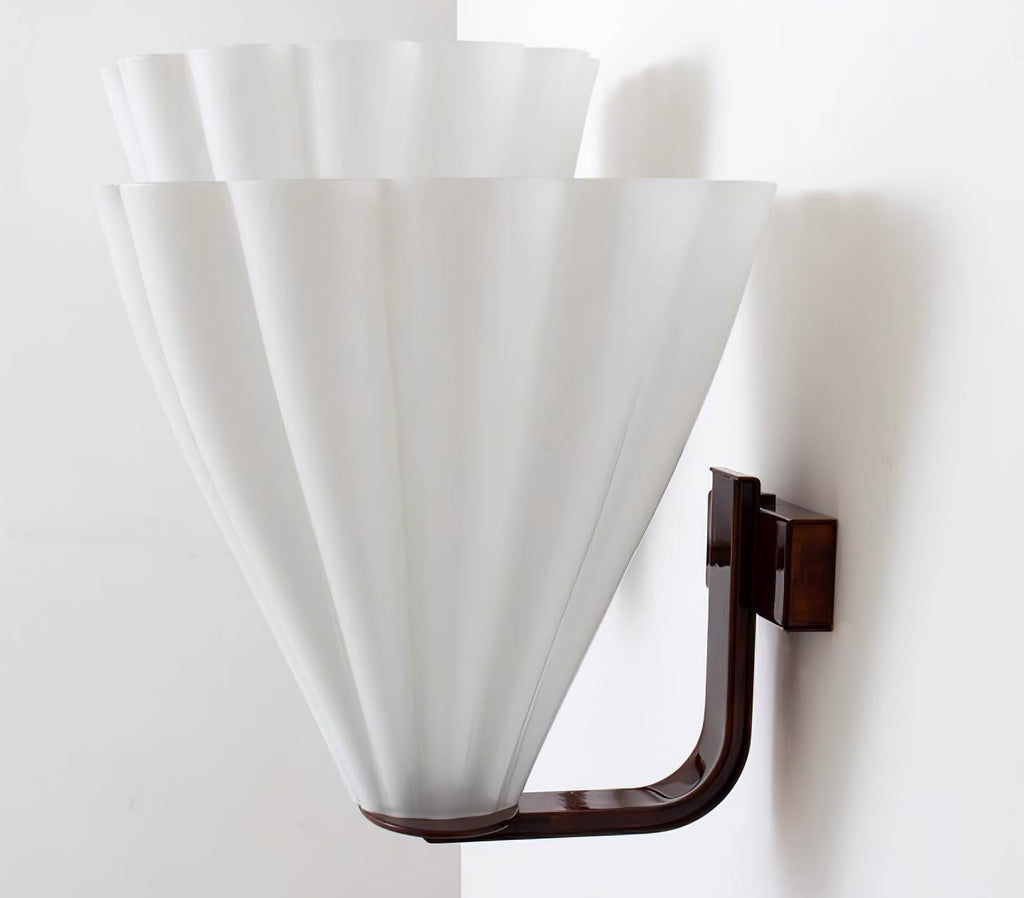 Fan Shaped Glass Wall Light, Hardwired Wall Sconce, detail 10