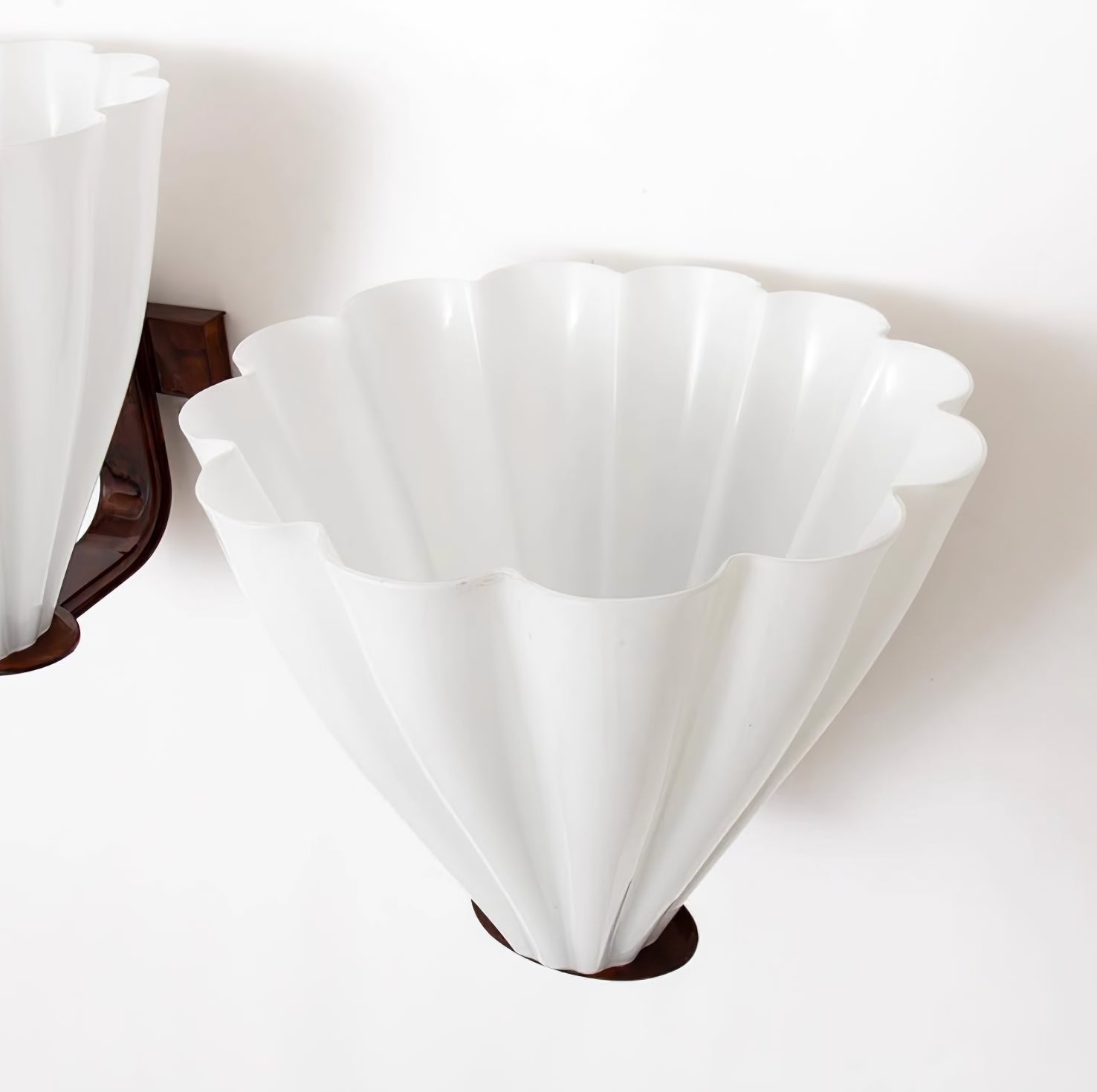 Fan Shaped Glass Wall Light, Hardwired Wall Sconce, detail 6