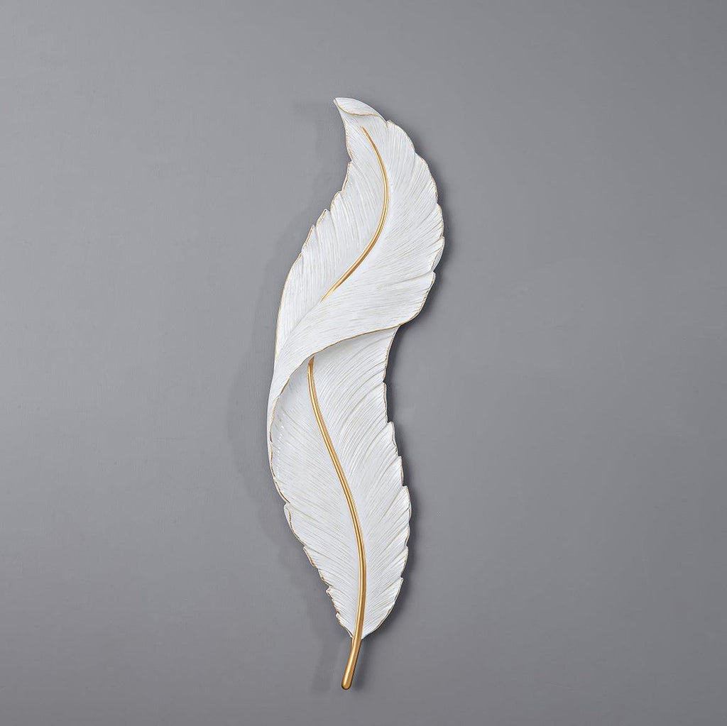 Feather Wall Light, Hardwired Wall Sconce, Resin, W 16cm x H 61cm