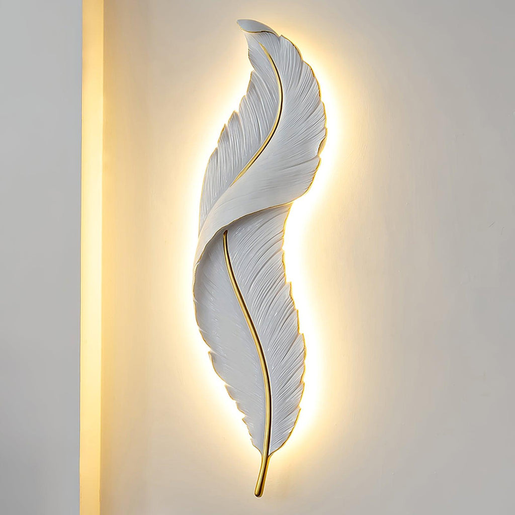 Feather Wall Light, Hardwired Wall Sconce, detail 3