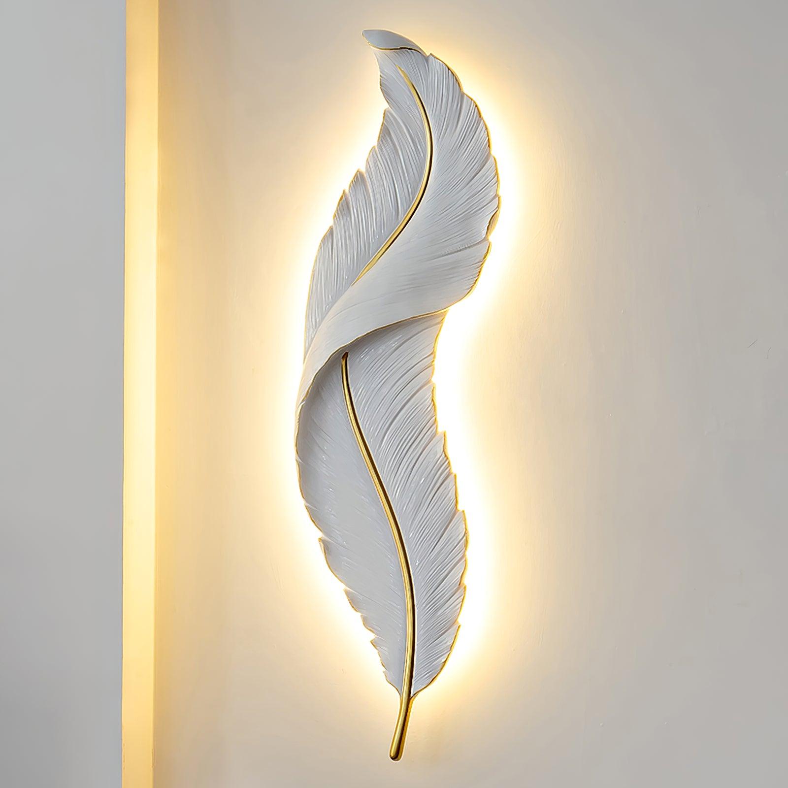 Feather Wall Light, Hardwired Wall Sconce, detail 3