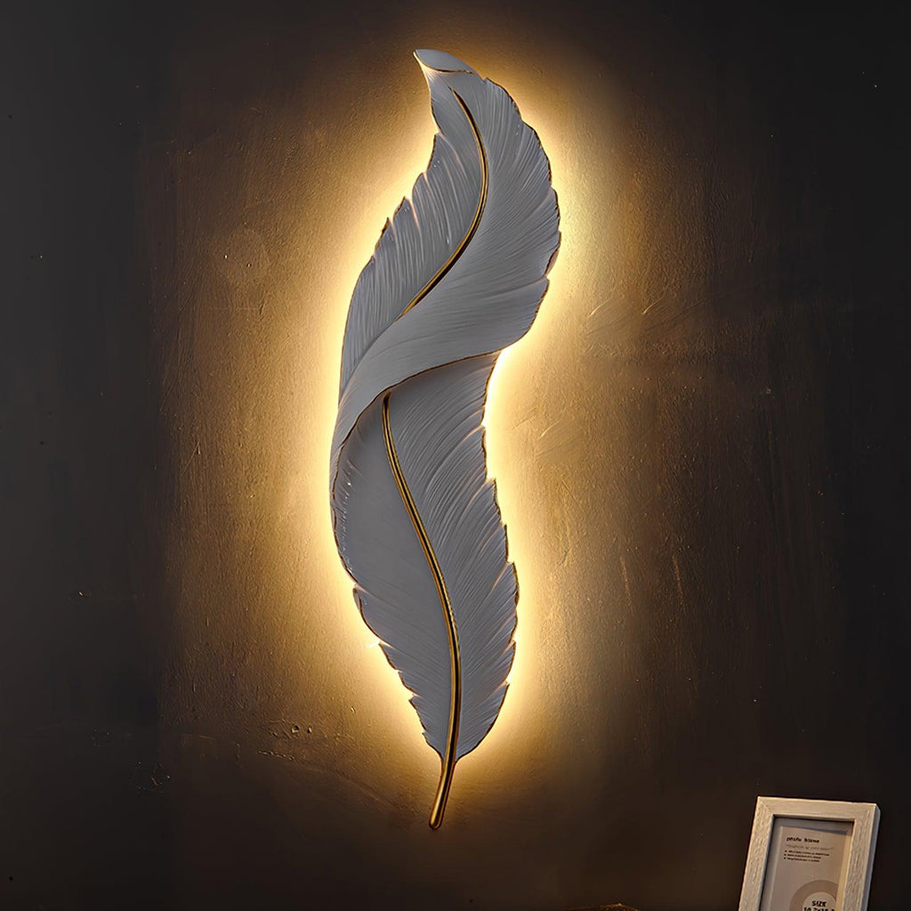 Feather Wall Light, Hardwired Wall Sconce, detail 4