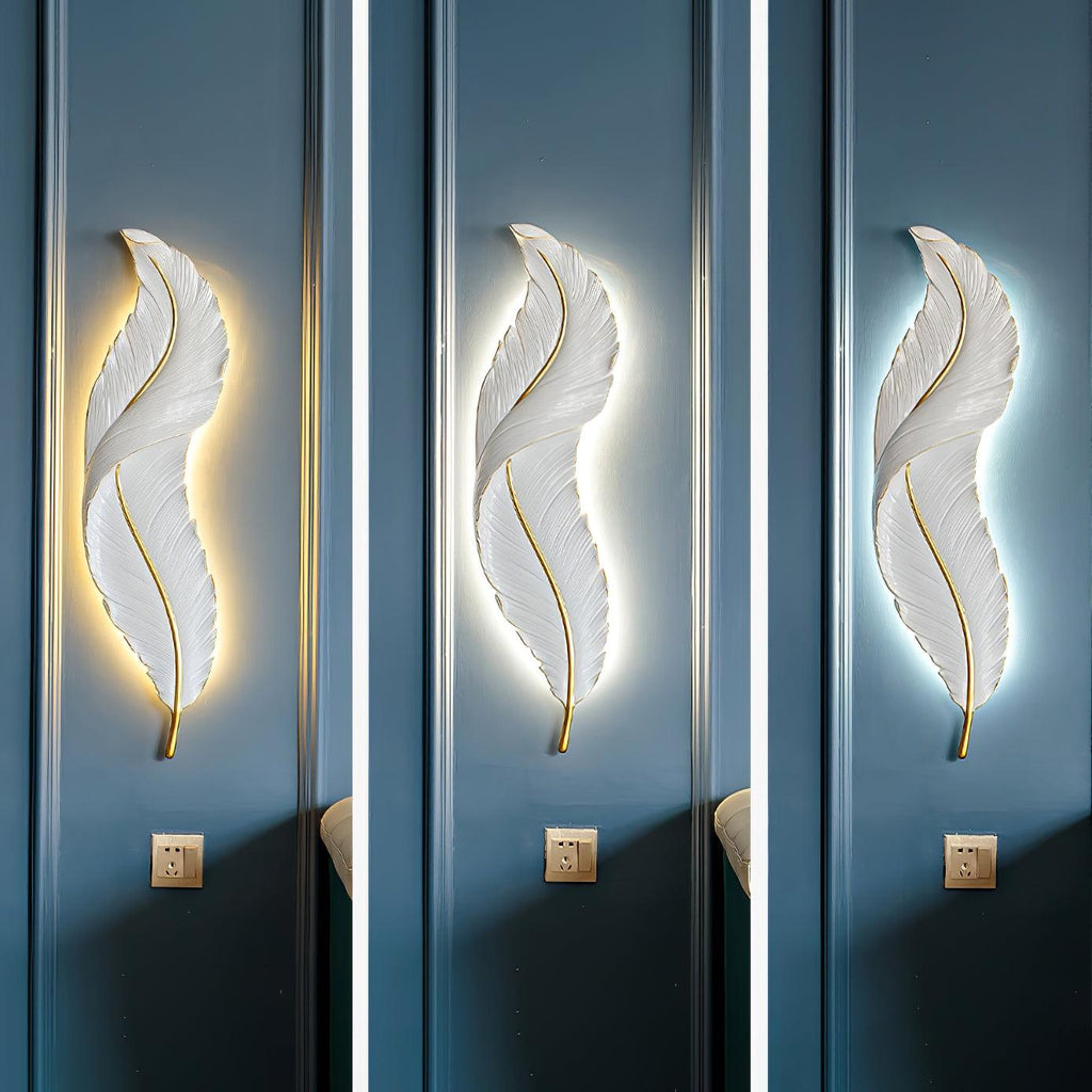 Feather Wall Light, Hardwired Wall Sconce, detail 5
