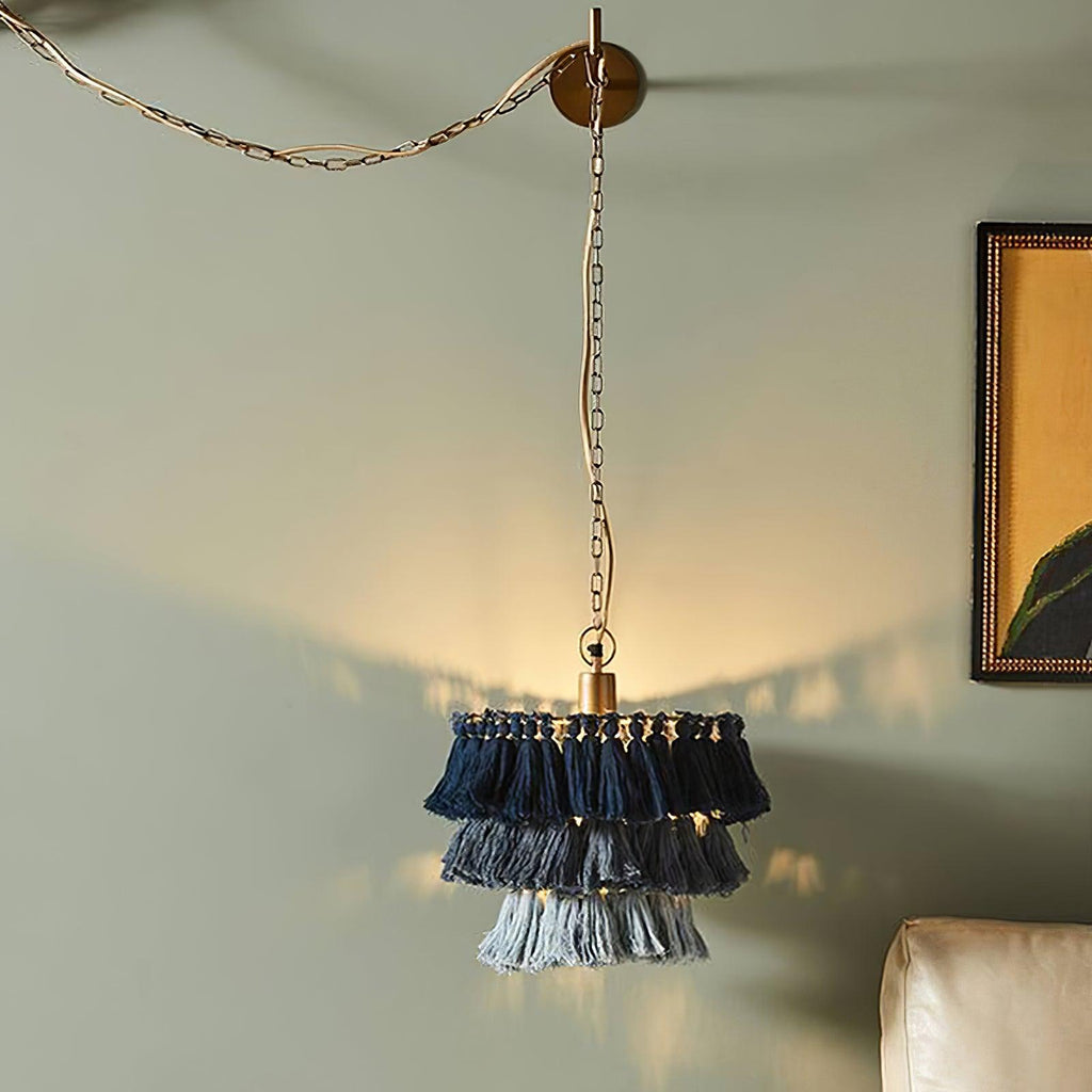 Fela Tassel Wall Light, Hardwired Wall Sconce, detail 20